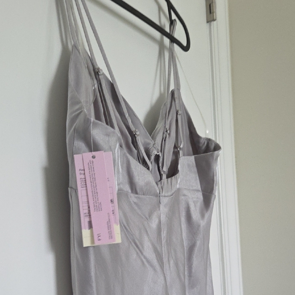Wild Fable Silverish Gray Chemise Soft Fabric Sleek Design - Picture 12 of 13